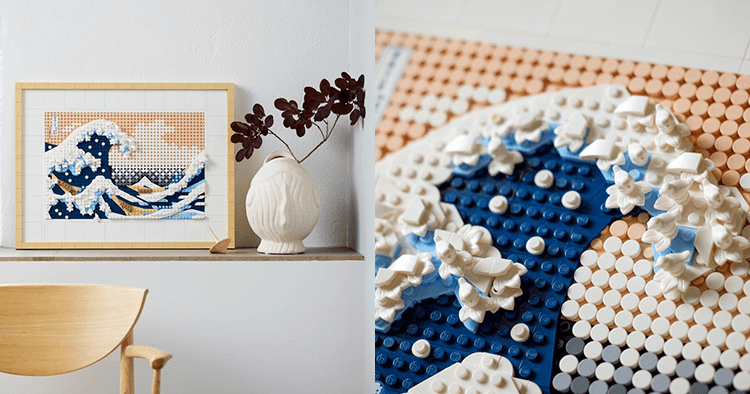 樂高再將名畫變積木！動手拼出浮世繪《神奈川沖浪裏》，不只是玩具還能增添家中美感